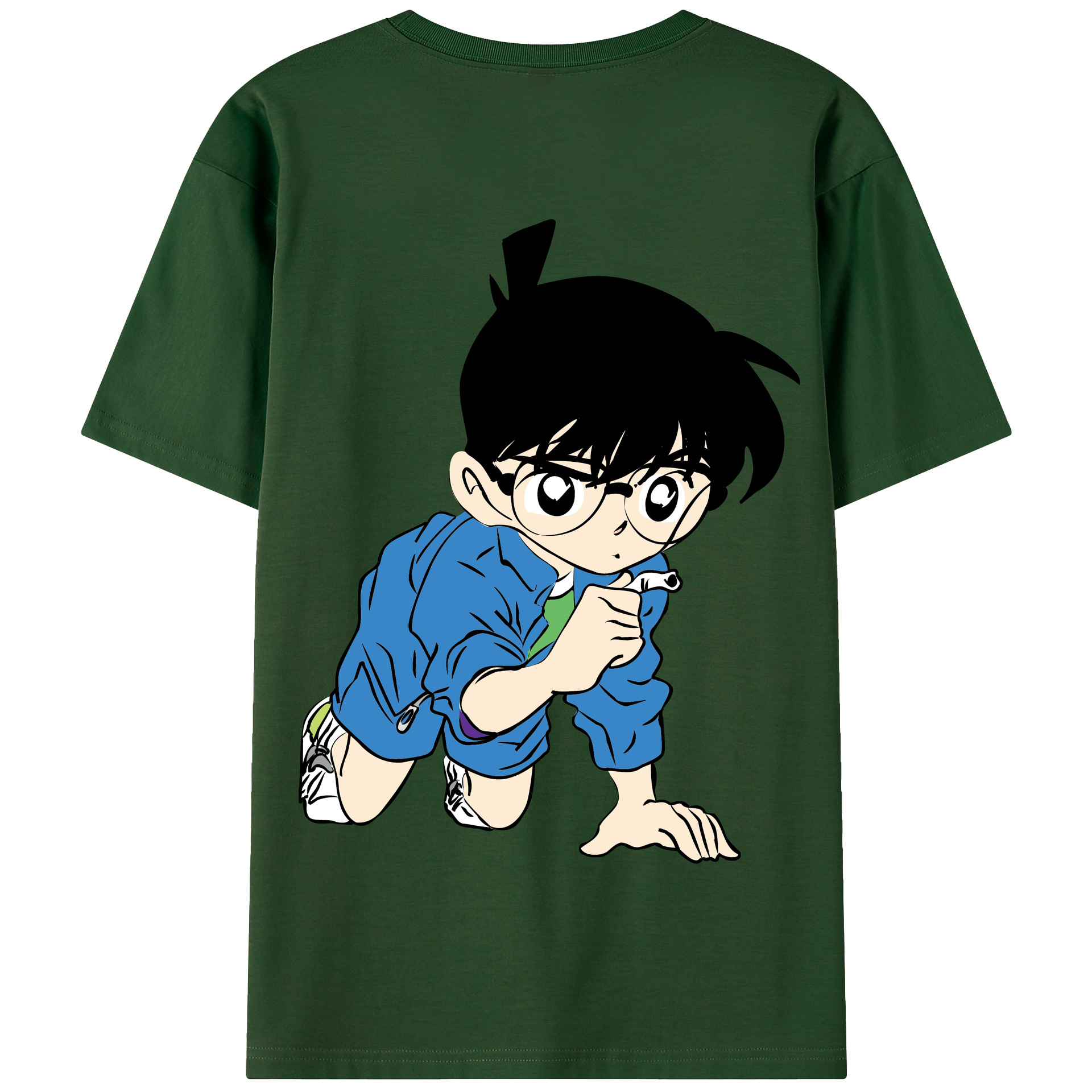 （画像用） 名探偵コナン 江戸川 コナン Detective Conan Conan Edogawa 綿100％半袖Tシャツ（背面プリント）